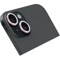 Holdit Protection d'objectif pailletée pour Apple iPhone 15 / 15 Plus - Rose