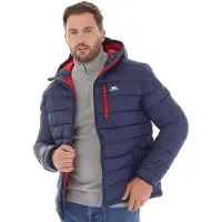 Trespass Veste à Capuche Rembourrée Micro Mikail Homme Bleu Marine