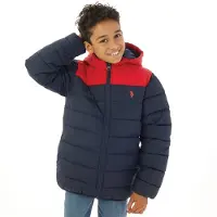 U.S. POLO ASSN. Blouson matelassé à empiècement bicolore Bleu Marine garçon
