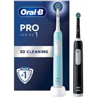 Oral-B Pro 1 Black et Caribbean Blue avec 2ème pièce à main