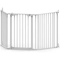 Noma Barrière de sécurité à 3 panneaux Modular Métal Blanc 94054
