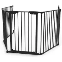 Noma Barrière de sécurité à 5 panneaux Modular Métal Noir 94238