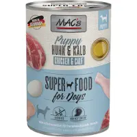 Mac'S 6 x 400 g MAC’s Puppy Superfood au poulet et au veau, nourriture humide pour chiens