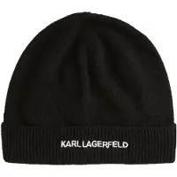 Karl Lagerfeld Bonnet 'Essential' noir / blanc
