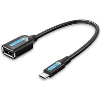Vention CCUBB 0.15m Adaptateur OTG Micro-USB 2.0 mâle vers USB-A femelle (noir)