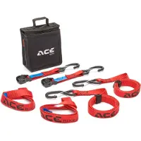 Acebikes Kit sangles arrimage Pro + tendeur 2-PACK