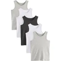 Next Maillot de corps gris foncé / gris chiné / blanc