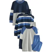 Next Pyjama bleu / bleu foncé / gris clair / noir