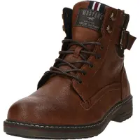 Mustang Bottes à lacets 'Veterschoenen Hoog' cognac