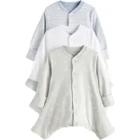 Next Pyjama bleu-gris / vert pastel / blanc
