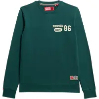 Superdry pour homme. M2013965A Sweat-shirt imprimé Vert athlétique (M), Casuel, Coton