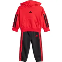 Adidas Essentials 3 Stripes Hd Joggers Set Rouge 0-3 Months Enfants