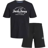 Jack & Jones Survêtement 'JJForest' noir / blanc