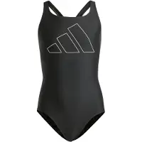 Adidas Performance Big Bars Swimsuit Noir 5-6 Years Fille