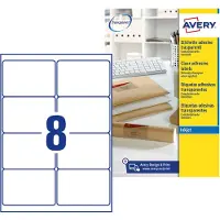 Avery Sheets Quickpeel Inkjet Printers J856525 Multipurpose Label 99.1x67.7 Mm Clair