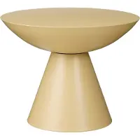 Mica Decorations Table d'appoint Celise - H44 x Ø59 cm - Métal - Beige