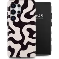 Selencia Coque arrière Vivid pour Samsung Galaxy S25 Ultra - Art Wave Black