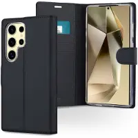 Accezz Étui de télephone Wallet pour Samsung Galaxy S25 Ultra - Noir