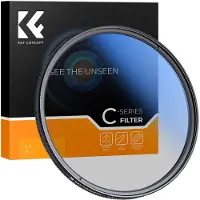 K&F Concept Filtre Polarisant Circulaire 55MM Ultra-Slim 18 Multi-Layer Coatings (C Series) (55 mm, Filtre polarisant), Filtre photo, Noir, Gris, Transparent