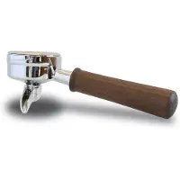 Ascaso Profi levier avec bec unique (portafiltre 1 tasse), noyer, acier inoxydable