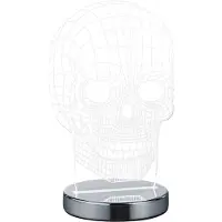 RL LIVE YOUR LIGHT Lampe de table LED MICK argent-transparent 7 W, nuances de blanc, 400 lm, acrylique, dimensions : 21,5 x 14,5 x 12 cm, IP20, RL