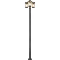 TRIO Lanterne de jardin Cavado 3 lumières 220cm anthracite