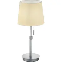 TRIO Lampe de table Lyon gris métallisé