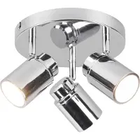 TRIO Spot ANGELO chromé blanc 3xGU10x5W en métal, dimensions : 15,5 x 20 x 20 cm, IP44,