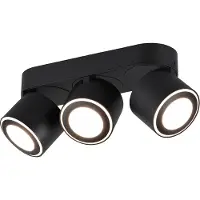 TRIO Projecteur LED noir Taurus 3-lichts