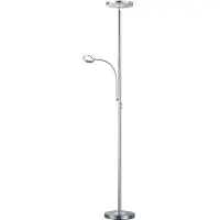 TRIO LED Plafonnier ACKBAR argent, intensité lumineuse variable, touche ON-OFF - hauteur 182cm