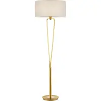 TRIO Lampe de table abat-jour Paris II doré avec abat-jour blanc