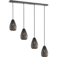 TRIO Balken Lampe suspendue ONYX à 4 flammes