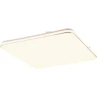 TRIO Plafonnier LED carré BLANCA blanc 46 W, blanc chaud 5400 lm, plastique, dimensions : 53 x 53 cm, IP20, RL