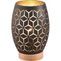 TRIO Lampe de table en or noir Bidar