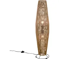 RL LIVE YOUR LIGHT Petit lampadaire scandinave pour le coin du salon, lampe en osier à l'aspect rotin