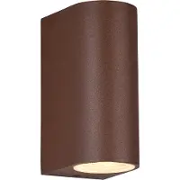TRIO Roya Applique Murale D'extérieur Moderne À 2 Lumières, Ronde Vers Le Haut Et Vers Le Bas, Rouille Ip44