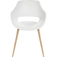 Beliani Ensemble de 4 chaises de salle à manger Millers White Lumarko