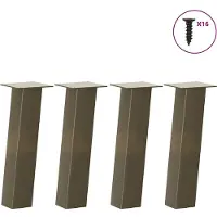 vidaXL Pieds de table basse 4 pcs. Acier naturel 30 cm Acier