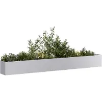 vidaXL Jardinière 360x40x40 cm acier galvanisé