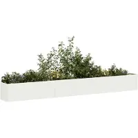 vidaXL Jardinière blanc 360x40x40 cm acier laminé à froid