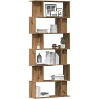 vidaXL Bibliothèque chêne artisanal 80x24x192 cm bois d'ingénierie