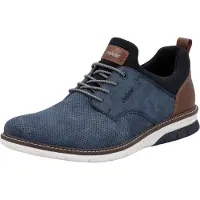 Rieker Chaussure à lacets bleu chiné / brocart / noir