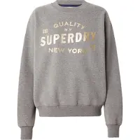 Superdry Luxe Metallic Logo Sweatshirt Gris XS Femme