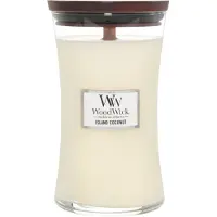 Woodwick Island Coconut bougie parfumée avec mèche en bois 609.5 g