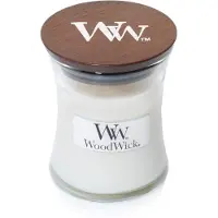 Woodwick White Tea & Jasmine bougie parfumée avec mèche en bois 85 g