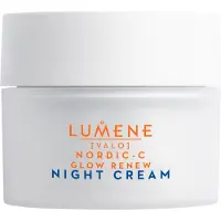 Lumene Nordic-C [Valo] Glow Renew Night Cream - Revitalizing Facial Hydratrizer with Arctic Cloudberry Hyaluronic Acid and Vitamin C - Radiance V