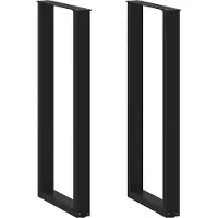 vidaXL Pieds de table de bar en U 2 pcs. noir 50x(110-111) cm acier