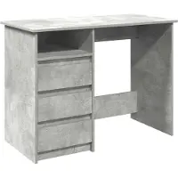 vidaXL Bureau gris béton 102x50x75 cm Bois composite