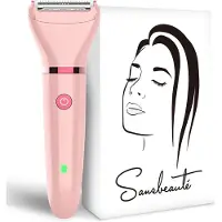 Sansbeauté Rasoir Femme - Aisselles - Jambes - Maillot - Rasoir Femme - Epilateur électrique - Epilation visage femme - Tondeuse Femme - Rasoir Femme Bikini - USB Rechargeable