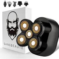 Sansbeauté Rasoir 6 en 1 pour homme - Tondeuse - SkullSharp Classic - Rasoir électrique pour le visage et la tête - Rasage de la tête - électrique - Wet & Dry